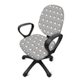 Cute Bull Terrier Faces Pattern Print Office Chair Cover