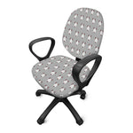 Cute Bull Terrier Faces Pattern Print Office Chair Cover