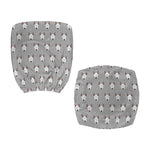 Cute Bull Terrier Faces Pattern Print Office Chair Cover