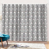 Cute Bull Terrier Faces Pattern Print Pencil Pleat Curtains