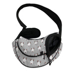 Cute Bull Terrier Faces Pattern Print Pet Sling Carrier