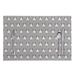 Cute Bull Terrier Faces Pattern Print Placemat