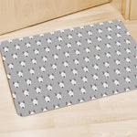 Cute Bull Terrier Faces Pattern Print Polyester Doormat