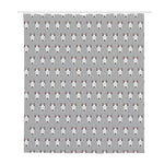 Cute Bull Terrier Faces Pattern Print Polyester Shower Curtain