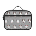 Cute Bull Terrier Faces Pattern Print Portable Lunch Bag