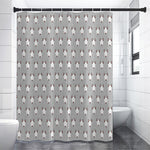 Cute Bull Terrier Faces Pattern Print Premium Shower Curtain