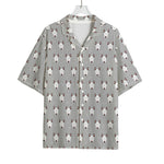 Cute Bull Terrier Faces Pattern Print Rayon Hawaiian Shirt