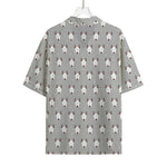 Cute Bull Terrier Faces Pattern Print Rayon Hawaiian Shirt