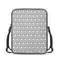 Cute Bull Terrier Faces Pattern Print Rectangular Crossbody Bag