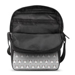 Cute Bull Terrier Faces Pattern Print Rectangular Crossbody Bag