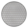 Cute Bull Terrier Faces Pattern Print Round Floor Mat