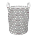 Cute Bull Terrier Faces Pattern Print Round Laundry Basket