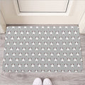 Cute Bull Terrier Faces Pattern Print Rubber Doormat