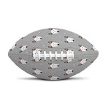 Cute Bull Terrier Faces Pattern Print Rugby Ball