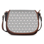 Cute Bull Terrier Faces Pattern Print Saddle Bag