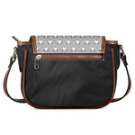 Cute Bull Terrier Faces Pattern Print Saddle Bag