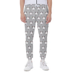Cute Bull Terrier Faces Pattern Print Scuba Joggers