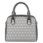 Cute Bull Terrier Faces Pattern Print Shoulder Handbag