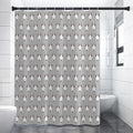 Cute Bull Terrier Faces Pattern Print Shower Curtain