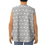 Cute Bull Terrier Faces Pattern Print Sleeveless Baseball Jersey