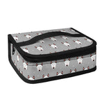 Cute Bull Terrier Faces Pattern Print Small Lunch Bag