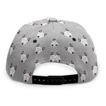 Cute Bull Terrier Faces Pattern Print Snapback Cap