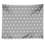 Cute Bull Terrier Faces Pattern Print Tapestry
