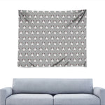 Cute Bull Terrier Faces Pattern Print Tapestry