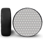 Cute Bull Terrier Faces Pattern Print Tire Cover