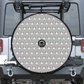 Cute Bull Terrier Faces Pattern Print Tire Cover With Camera Hole