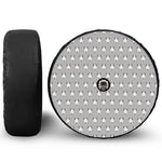 Cute Bull Terrier Faces Pattern Print Tire Cover With Camera Hole