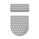 Cute Bull Terrier Faces Pattern Print Toilet Lid And Tank Cover Set