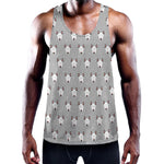 Cute Bull Terrier Faces Pattern Print Training Tank Top