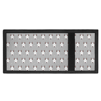 Cute Bull Terrier Faces Pattern Print Trifold Wallet