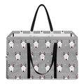 Cute Bull Terrier Faces Pattern Print Utility Tote Bag