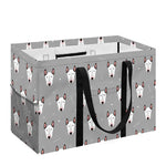 Cute Bull Terrier Faces Pattern Print Utility Tote Bag