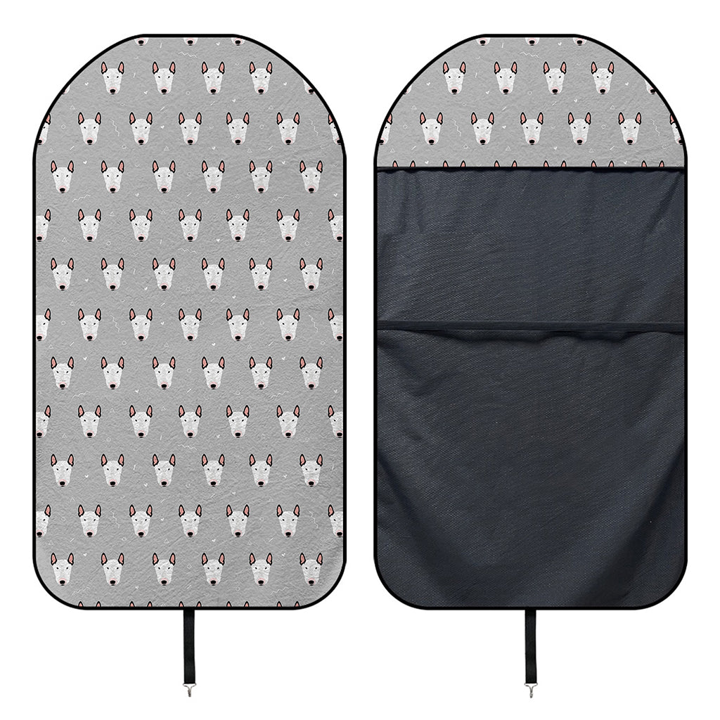 Cute Bull Terrier Faces Pattern Print Waterproof Car Seat Cover