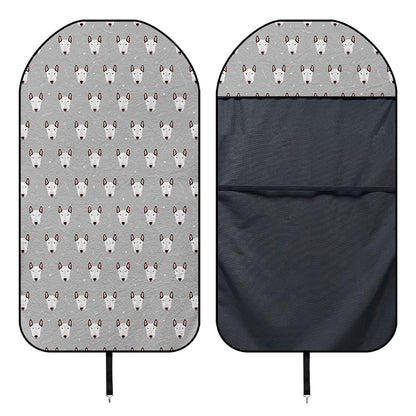 Cute Bull Terrier Faces Pattern Print Waterproof Car Seat Cover