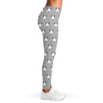 Cute Bull Terrier Faces Pattern Print Women's Leggings