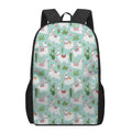 Cute Cactus And Llama Pattern Print 17 Inch Backpack