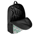 Cute Cactus And Llama Pattern Print 17 Inch Backpack