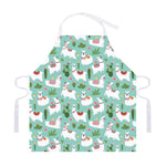Cute Cactus And Llama Pattern Print Adjustable Apron