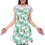 Cute Cactus And Llama Pattern Print Adjustable Apron