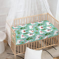 Cute Cactus And Llama Pattern Print Baby Crib Sheet