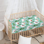 Cute Cactus And Llama Pattern Print Baby Crib Sheet