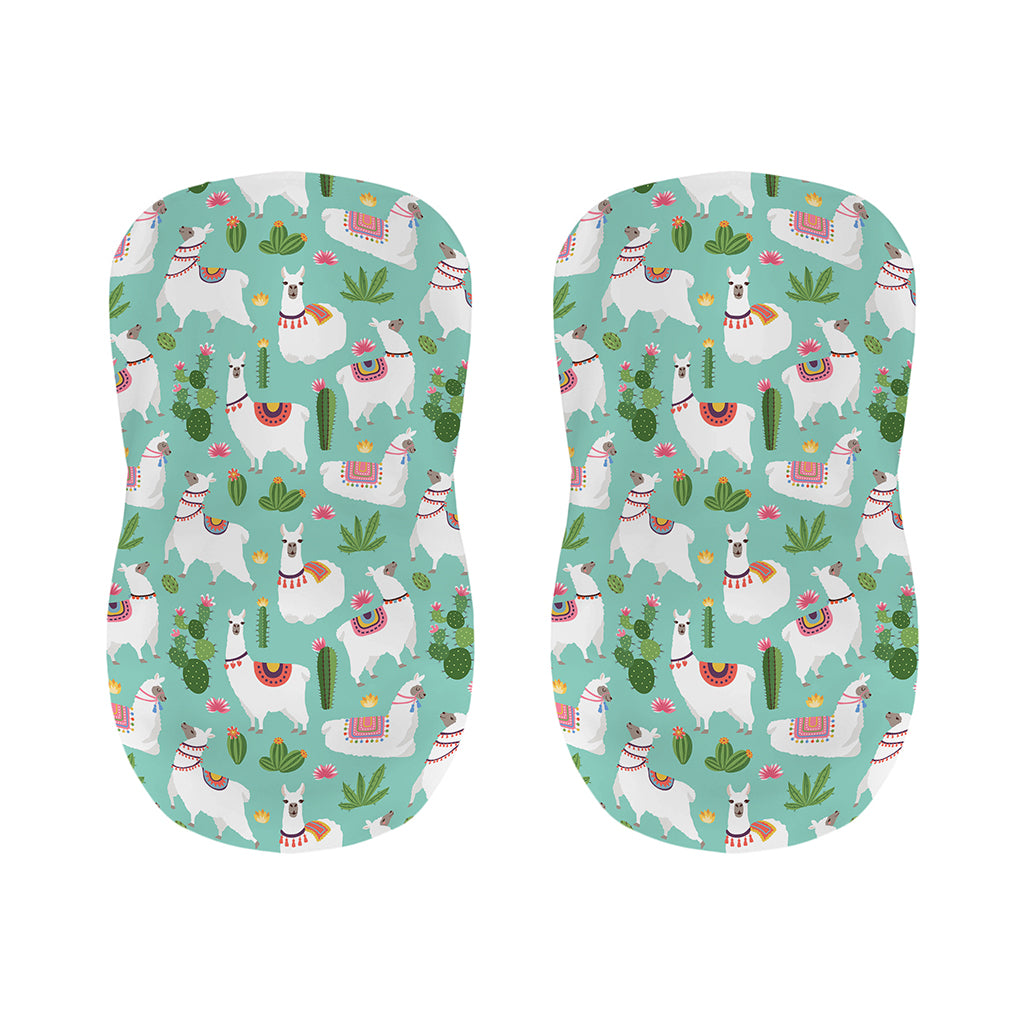 Cute Cactus And Llama Pattern Print Bar Stool Covers
