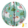 Cute Cactus And Llama Pattern Print Basketball