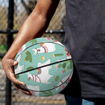 Cute Cactus And Llama Pattern Print Basketball