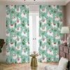 Cute Cactus And Llama Pattern Print Blackout Pencil Pleat Curtains