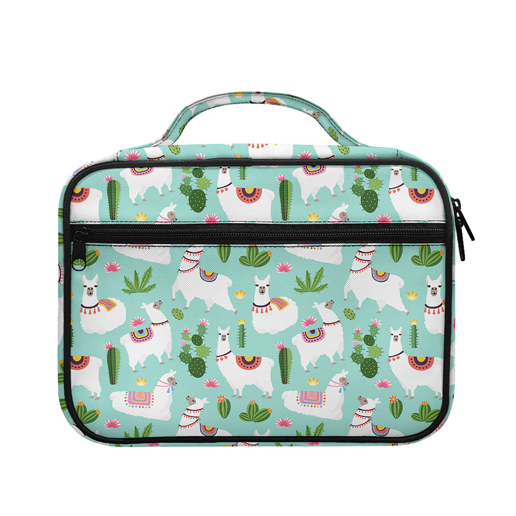 Cute Cactus And Llama Pattern Print Briefcase Bible Bag
